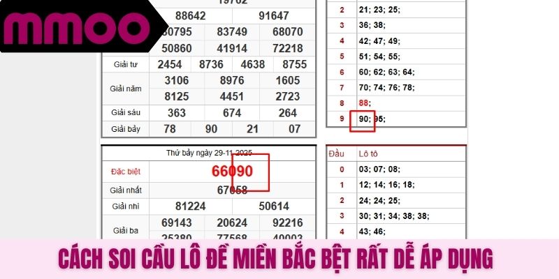 Cách soi cầu lô đề Miền Bắc bệt rất dễ áp dụng