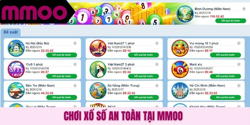 Chơi xổ số an toàn tại MMOO