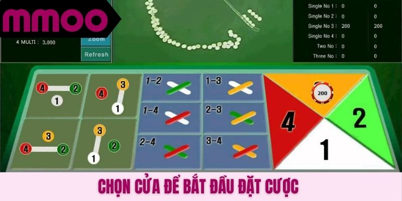 Chọn cửa để bắt đầu đặt cược