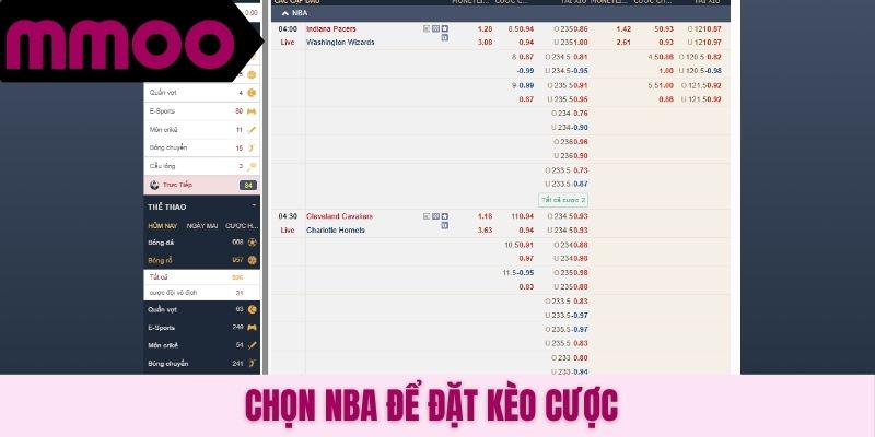 Chọn NBA để đặt kèo cược