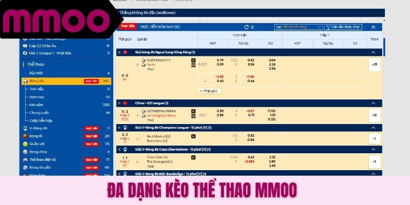 Đa dạng kèo thể thao MMOO