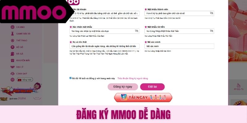 Đăng ký MMOO dễ dàng