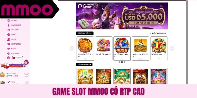 Game slot MMOO có RTP cao