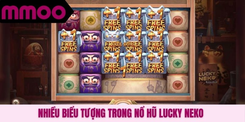 Nhiều biểu tượng trong nổ hũ Lucky Neko