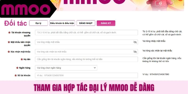 Tham gia hợp tác đại lý MMOO dễ dàng