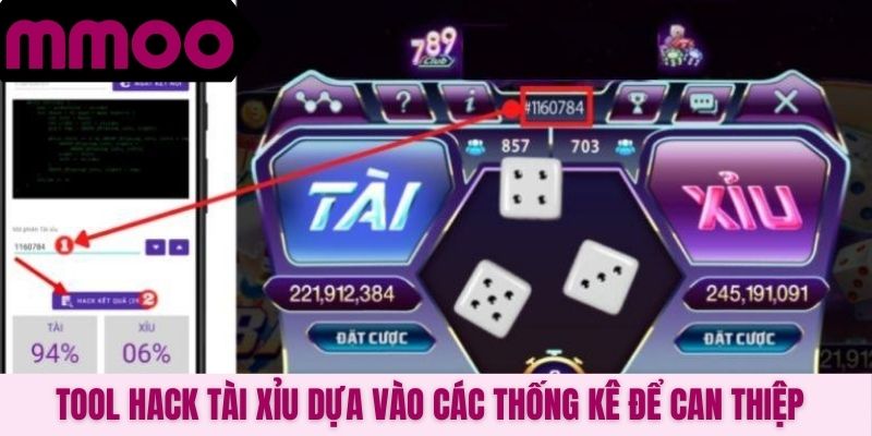 Tool hack tài xỉu dựa vào các thống kê để can thiệp